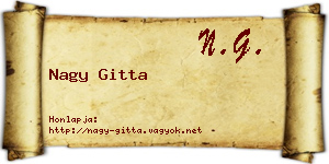 Nagy Gitta névjegykártya
